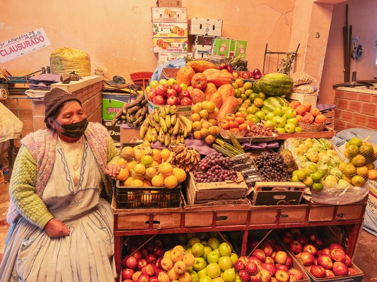 Op de markt in Uyuni
