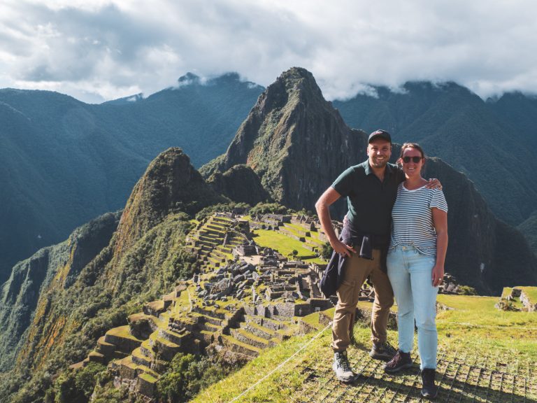 Samen op de foto bij Machu Picchu