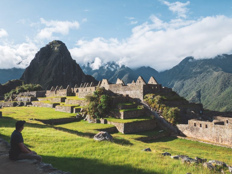 Tussen de Machu Picchu ruïnes